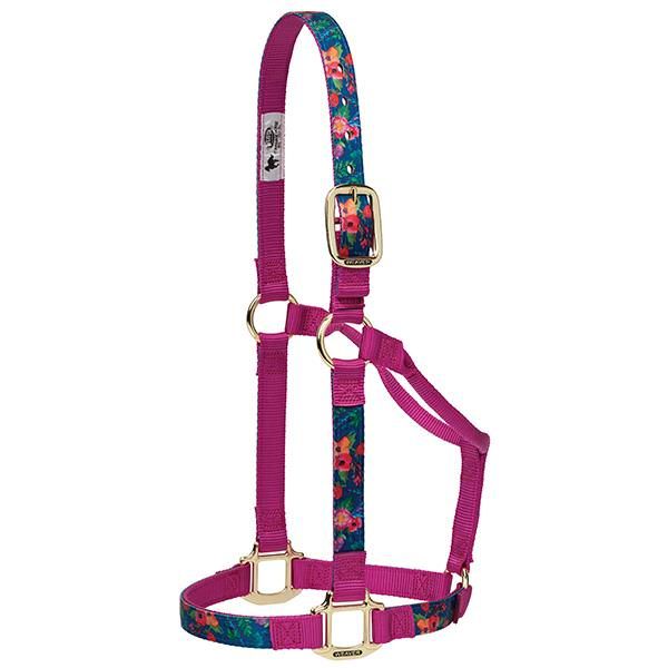 Weaver Nylon Non-Adjustable Horse Halter, Color: 245- Floral Watercolour