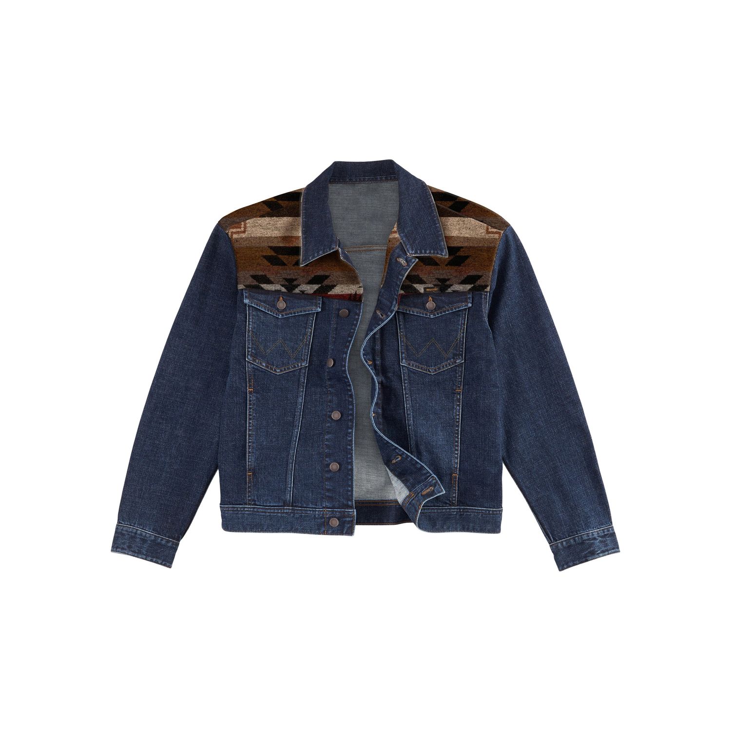 Wrangler Boys Denim Trucker Jacquard Yoke