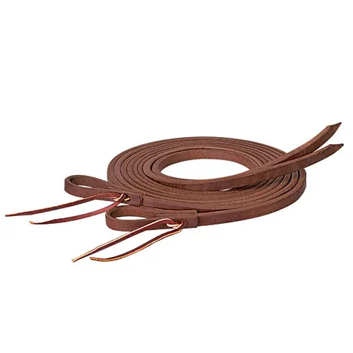 Weaver Leather ProTack Oiled Split Reins 1/2" x 8' - Russet, Colour: RUSSET, Size: 1/2"x8', Style: Split Reins