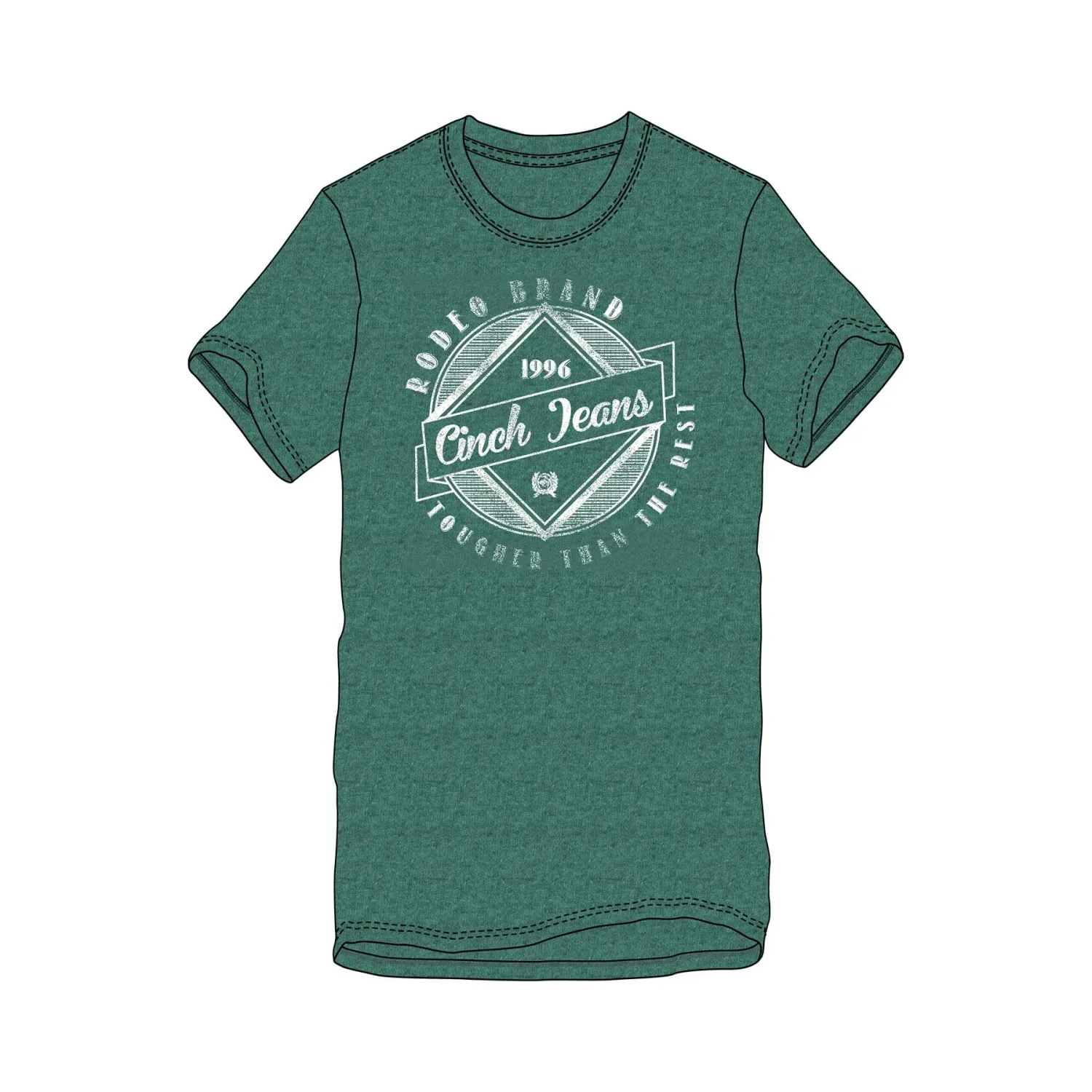 Cinch Boys SS Tee Heather Green, Size: SMALL
