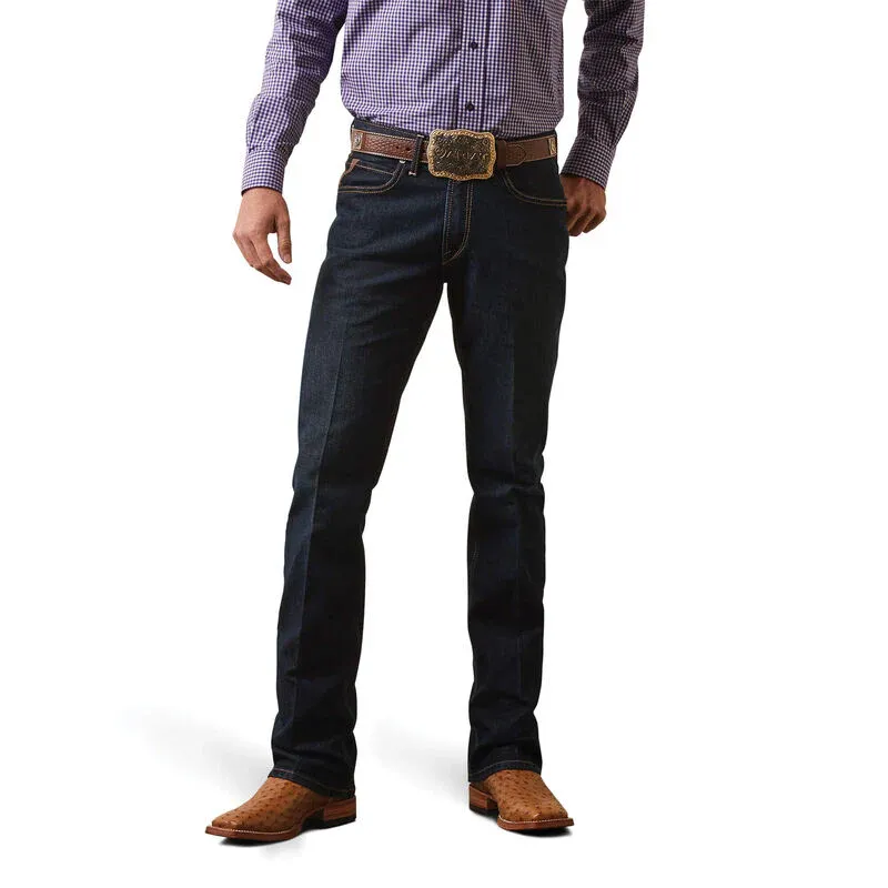 Ariat Men's M4 Hansen Relaxed Bootcut Jeans - Blackstone, Length: 30, Waist: 28