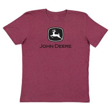 John Deere Tee Shirt- Bergundy