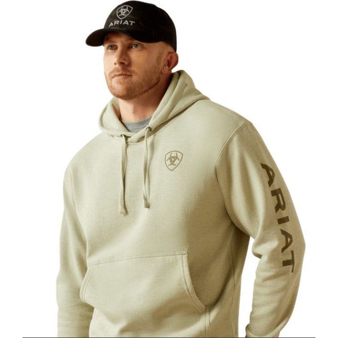 Ariat Men's Logo Hoodie - Sage Heather