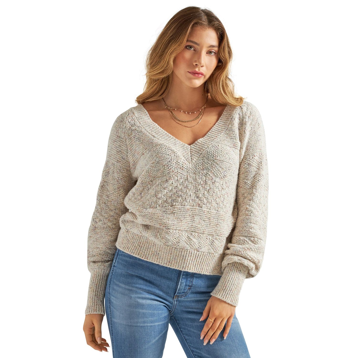 Wrangler Women's Retro Vintage Sweater - White