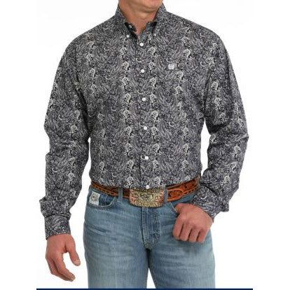 Cinch Men's Long Sleeve Print Shirt-Multi
