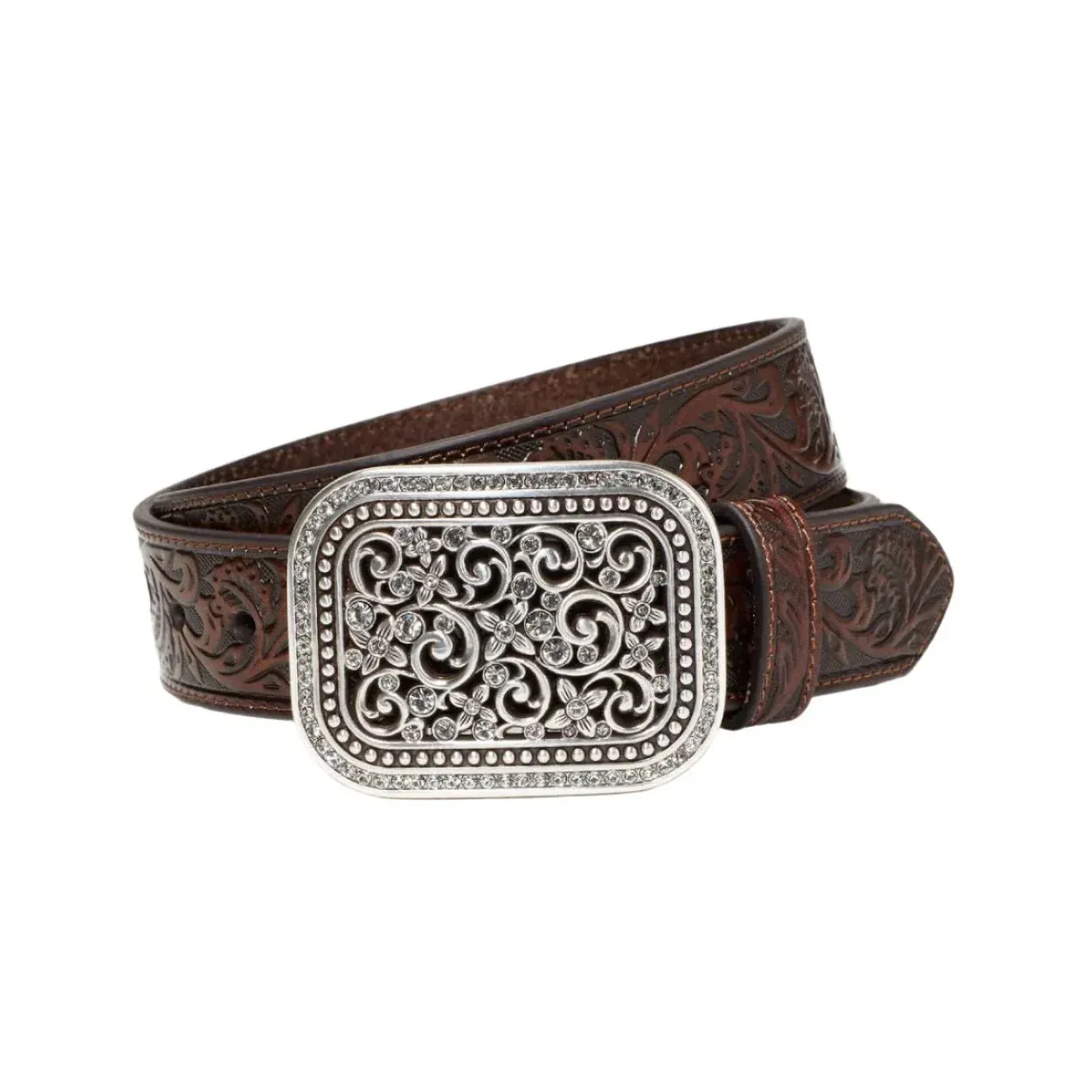 Ariat Women's RS Filigree Belt- Medium Brown