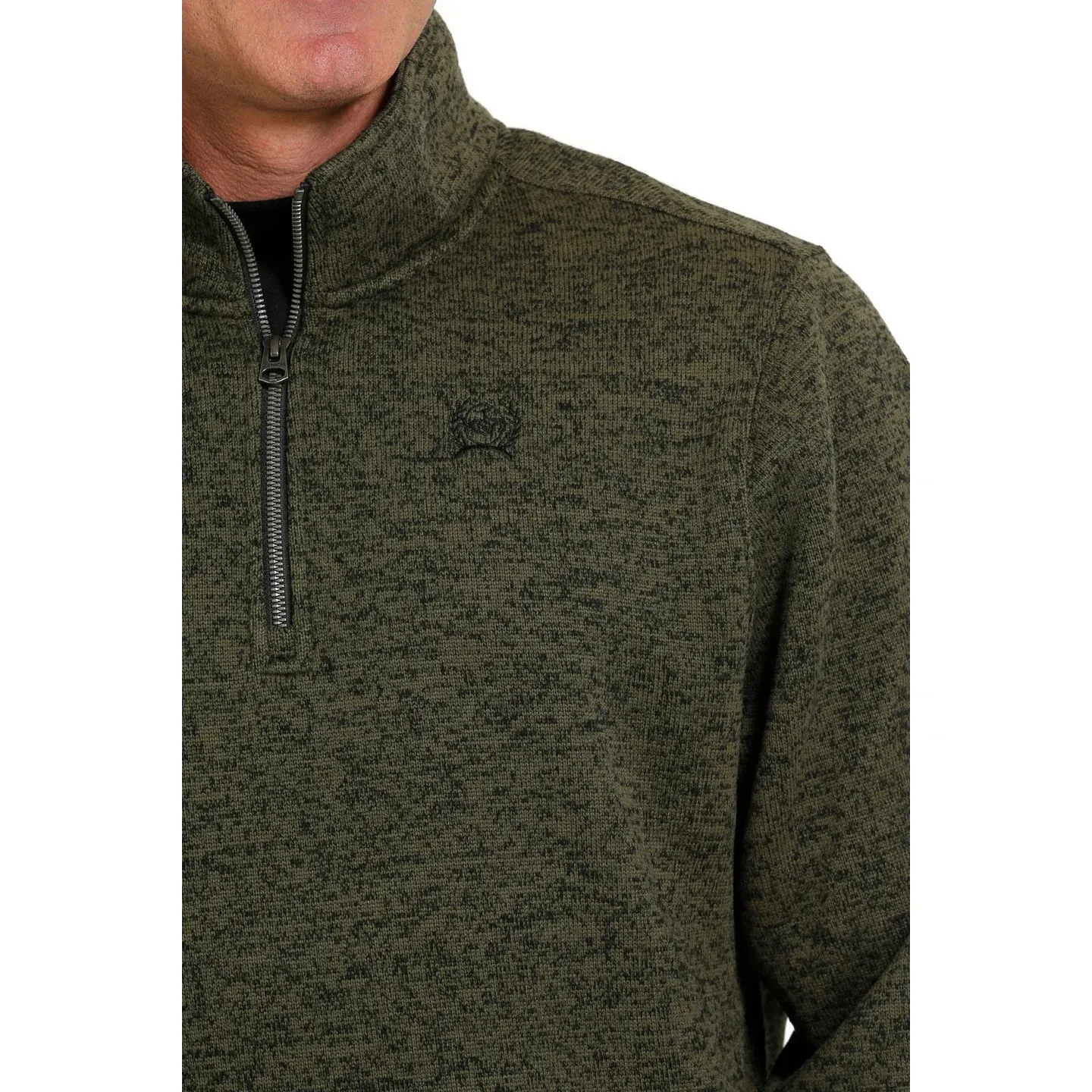 Cinch Men's 1/4 Zip Pullover Sweater - Olive