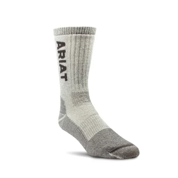 Ariat Midweight Socks, Colour: BROWN, Size: M