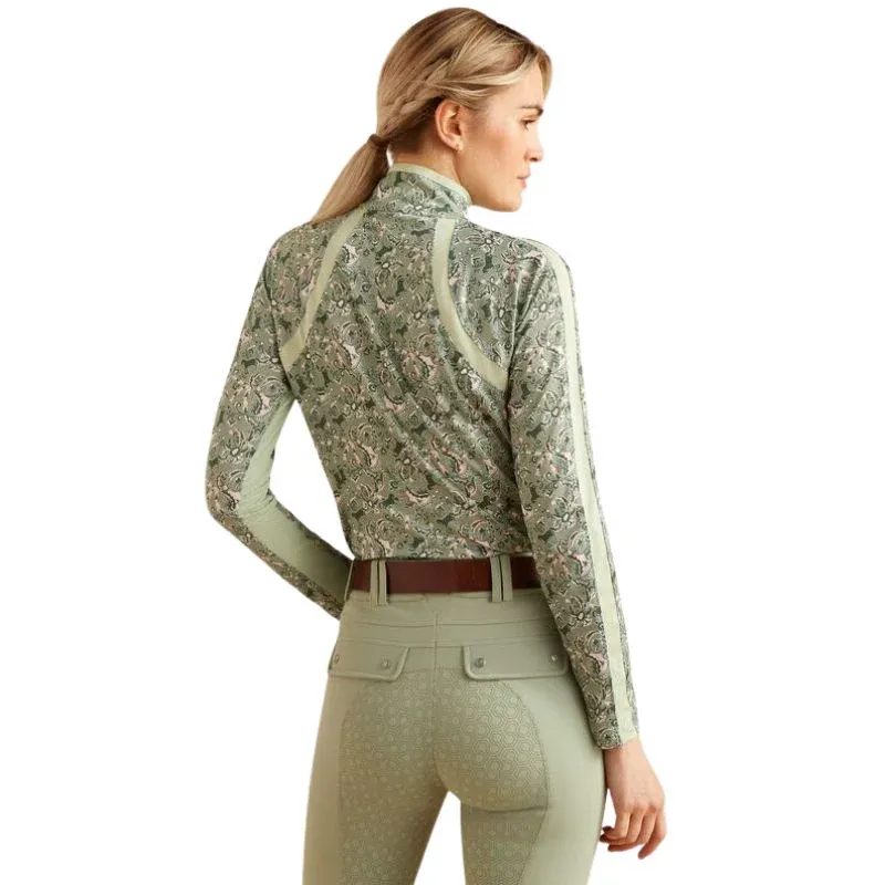 Ariat Women's Sunstopper 3.0 1/4 Zip - Green Baroque