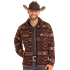 Powder River Men's Aztec Berber Jacket - Dark Brown