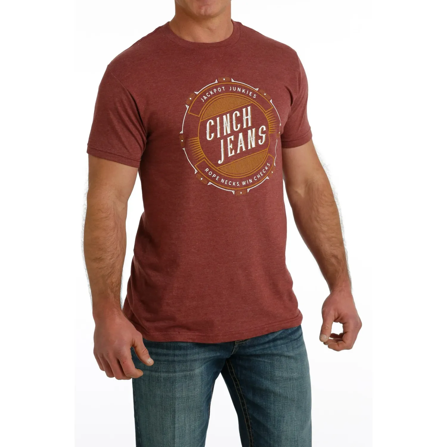 Cinch Men's SS Tee - Burgundy