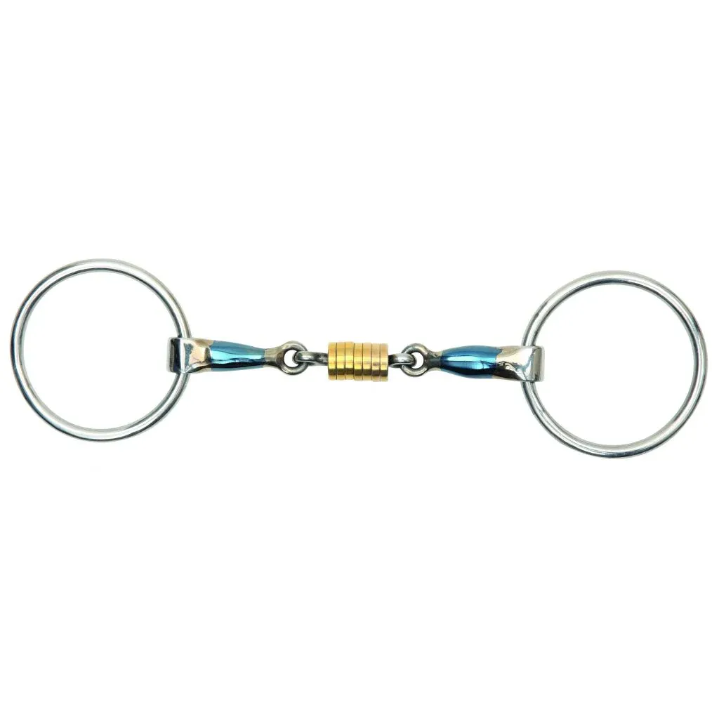 Shires Blue Sweet Iron Loose Ring w/Roller, Size: 5"