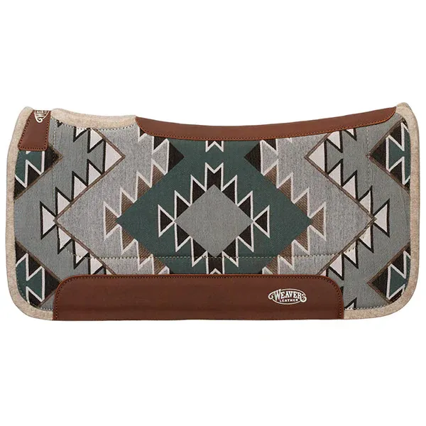 Weaver All Purpose Contoured Wool Blend Felt Saddle Pad, Colour: 381-MALLARD GREEN/GRAY