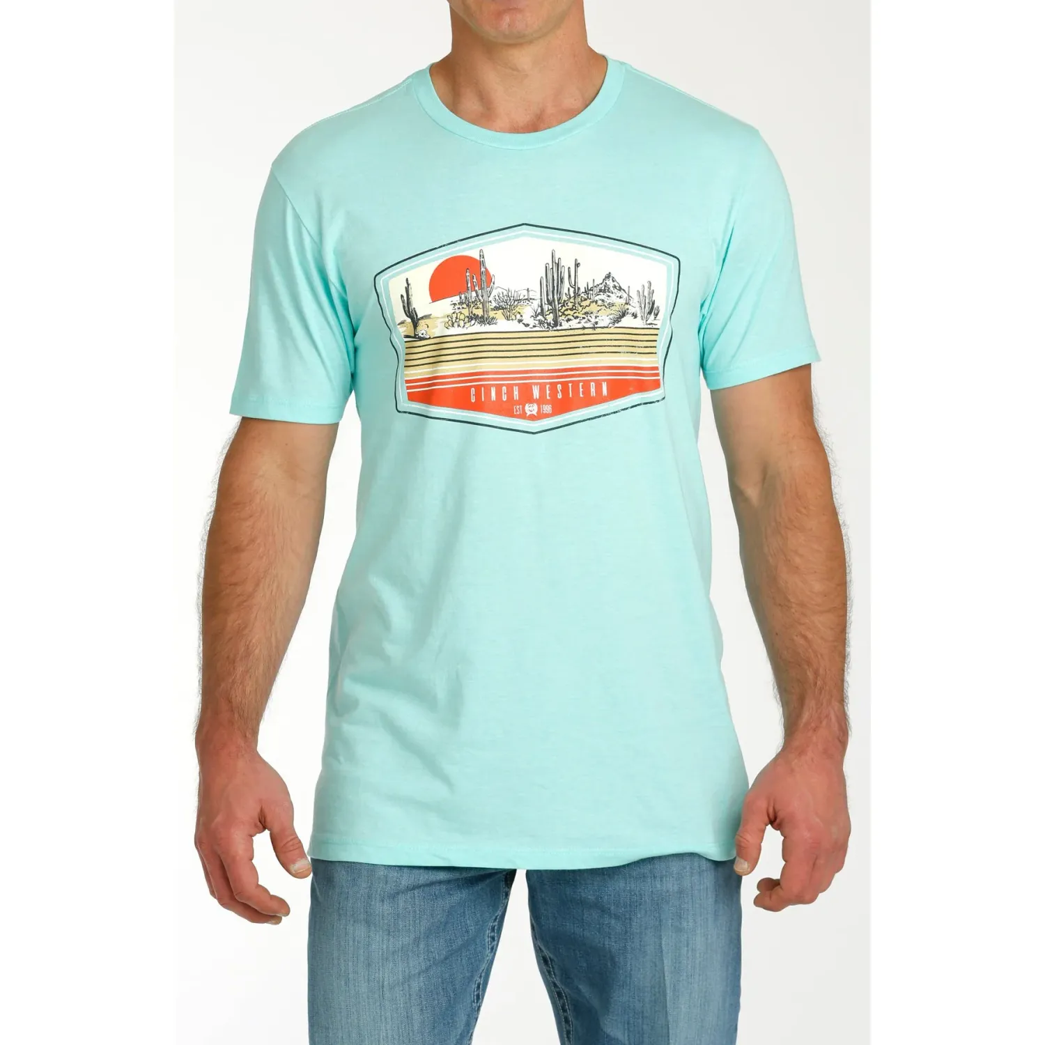 Cinch Mens Short Sleeved Tee / Blue