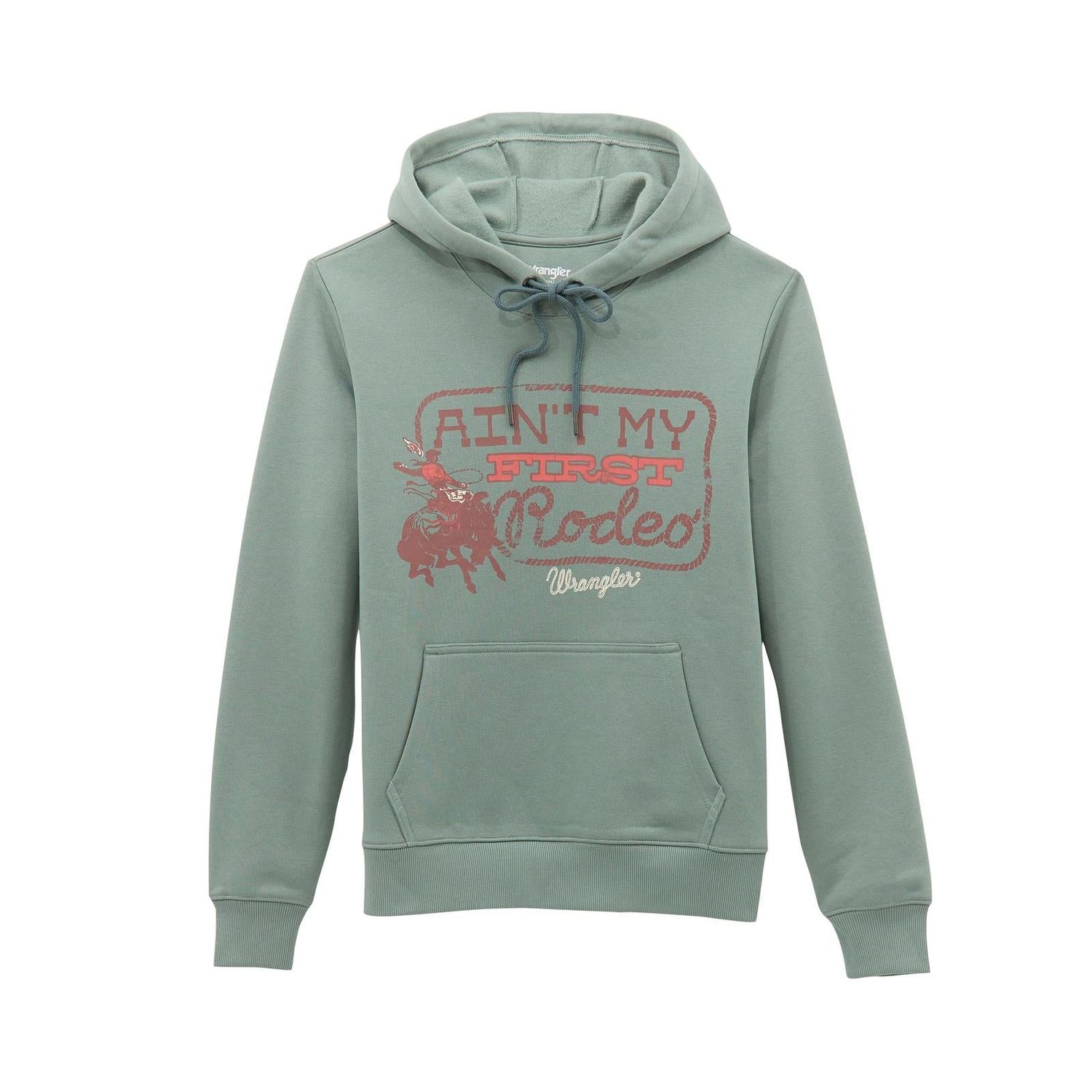 Wrangler Women's Long Sleeve Regular Fit Hoodie- Chinois Green