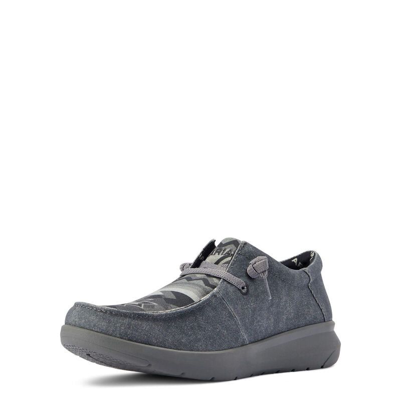 Ariat Mens Hilo Shoes - Charcoal/Grey Aztec