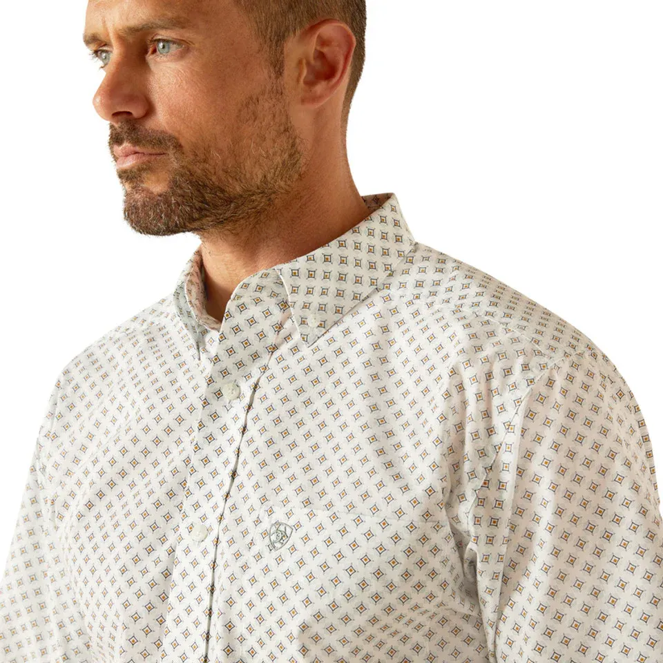 Ariat Men's Emre Fitted Shirt - White, Size: S