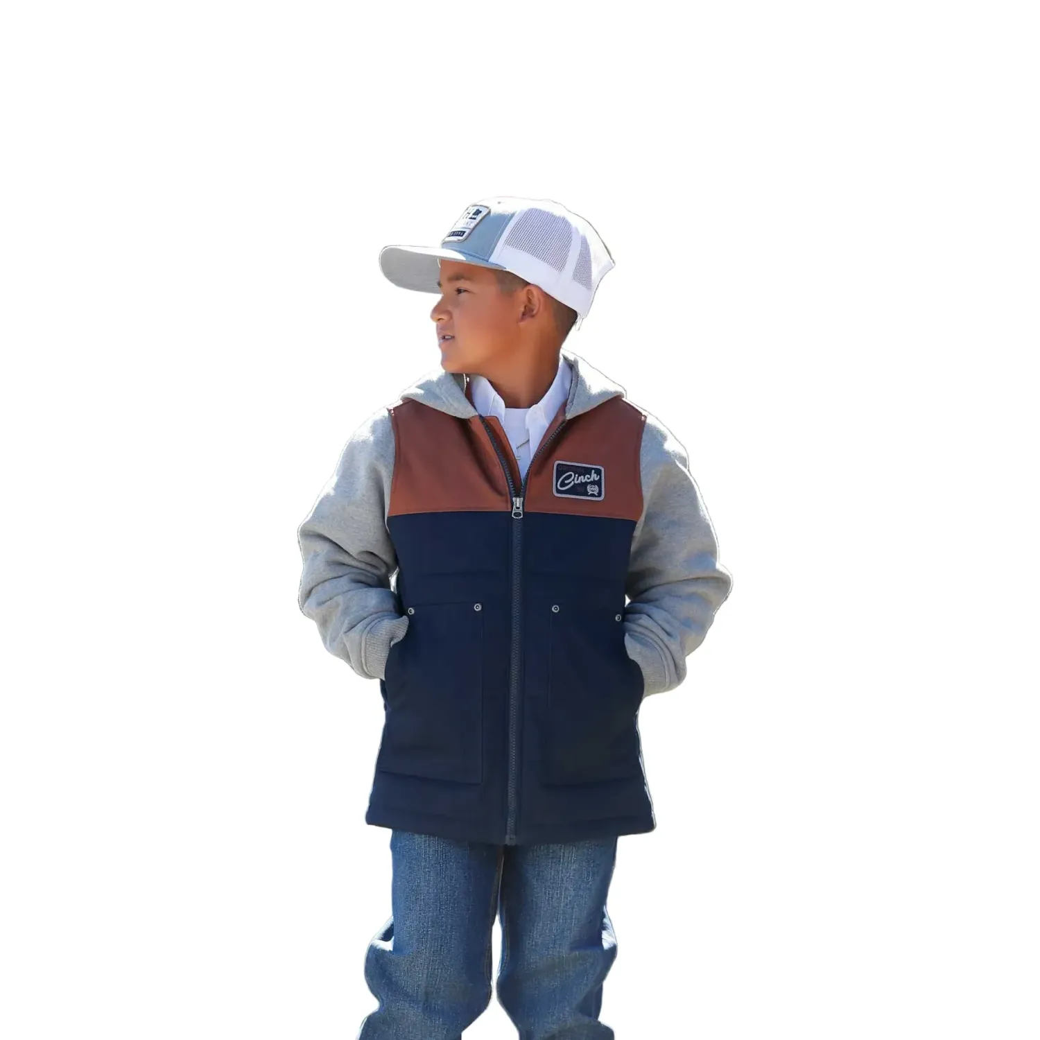 Cinch Boy's Long Sleeve Hoodie Jacket - Multi