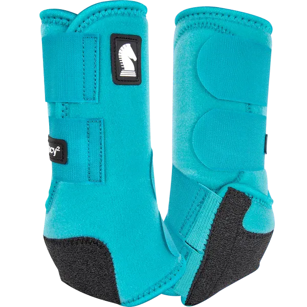 Classic Equine Legacy2 Front Support Boots, Colour: AQUA, Size: S