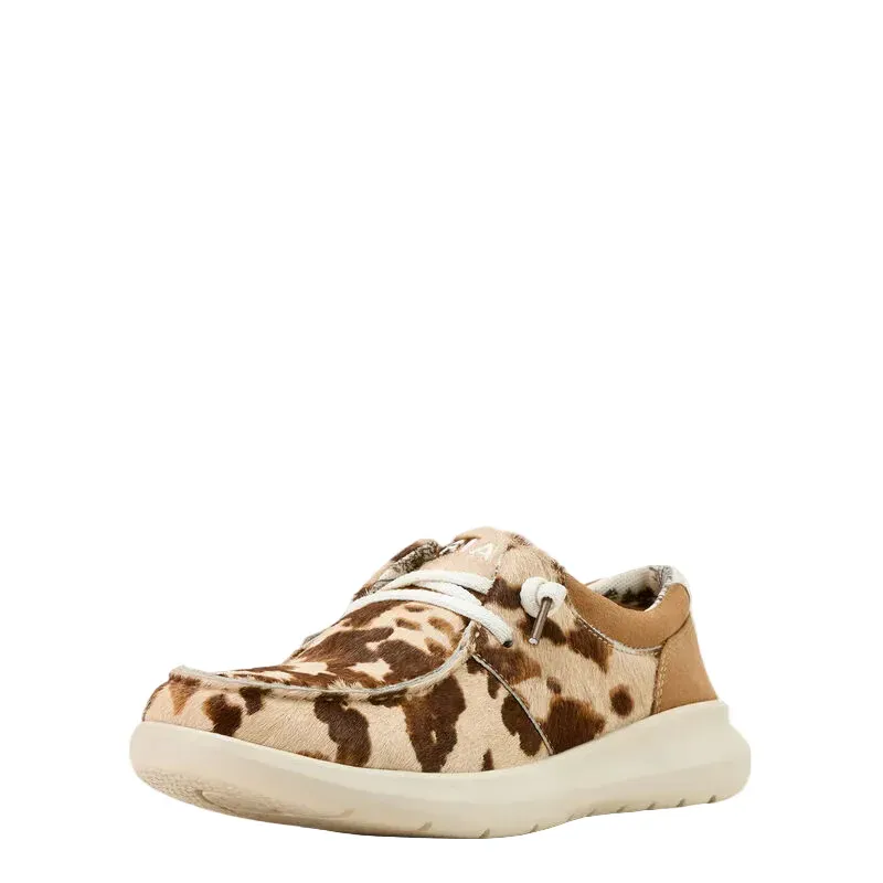 Ariat Women's Hilo Shoe - Tan and White Brindle Hair On/Dark Tan