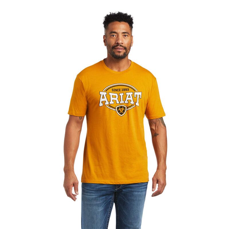 Ariat Mens 93 Shield SS TShirt Buckthron Heather