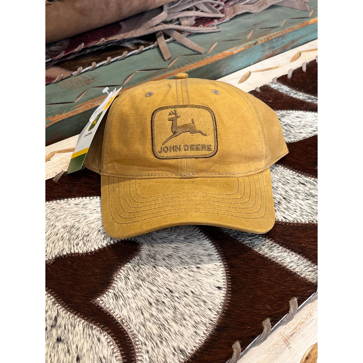 John Deere Suede Patch Cap - Construction Brown