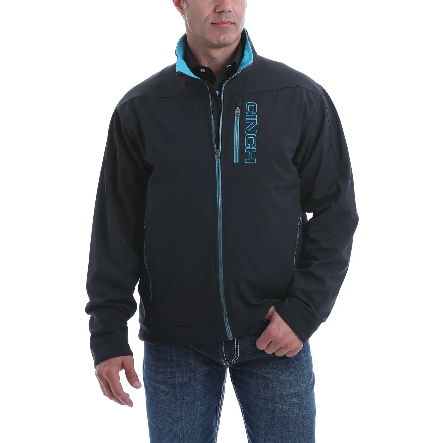 Cinch Men's CC Solid Bonded Jacket Black, Size: SMALL