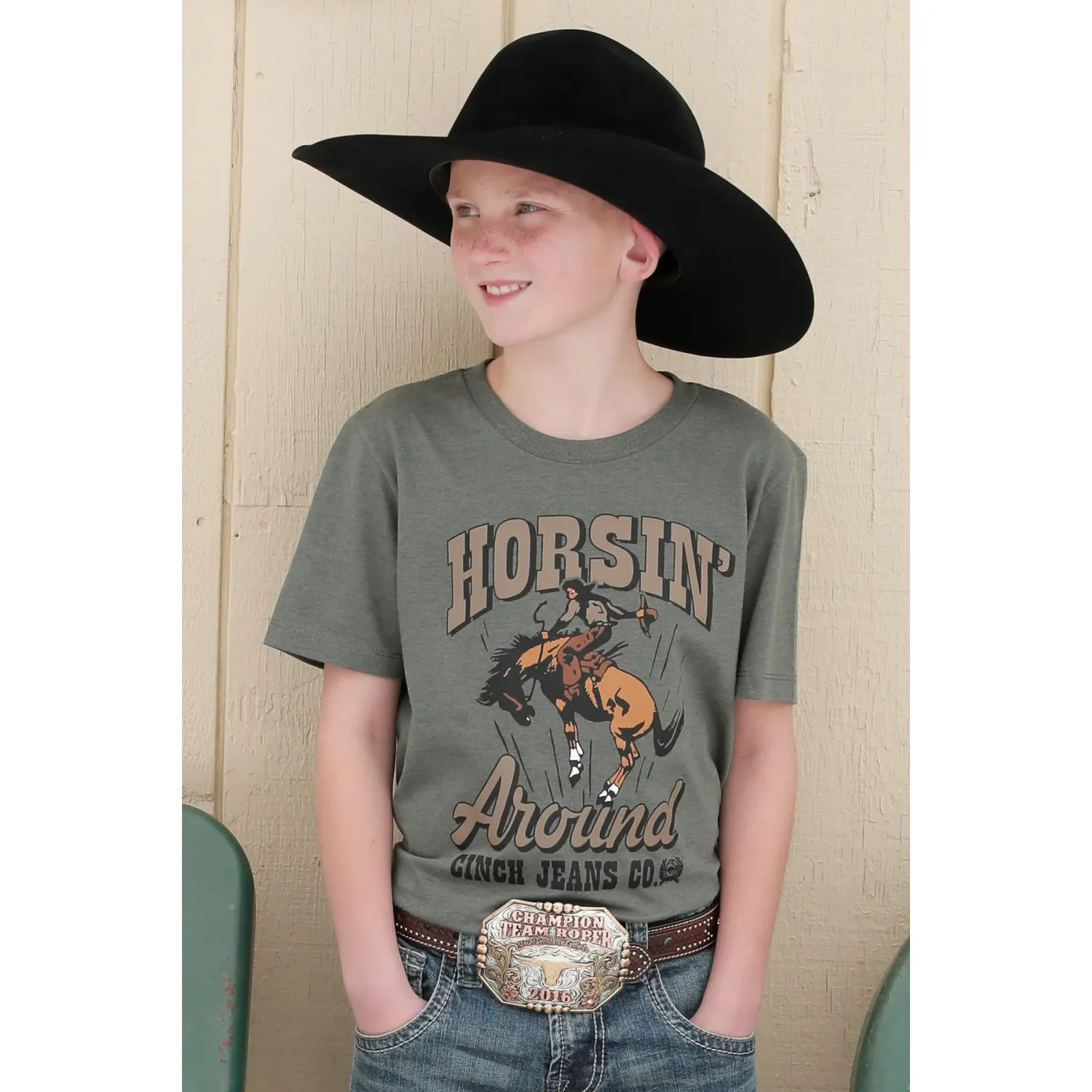 Cinch Boy's SS Tee - Olive