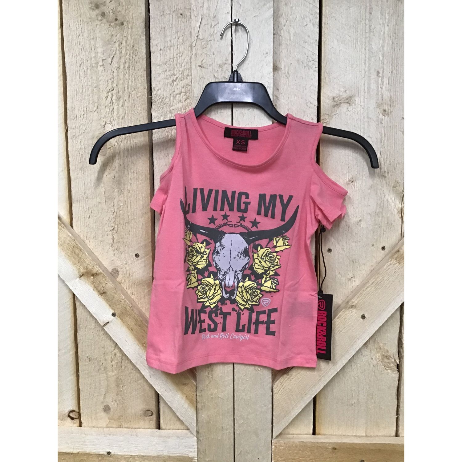 Rock &amp; Roll Girls Cold Shoulder Tee