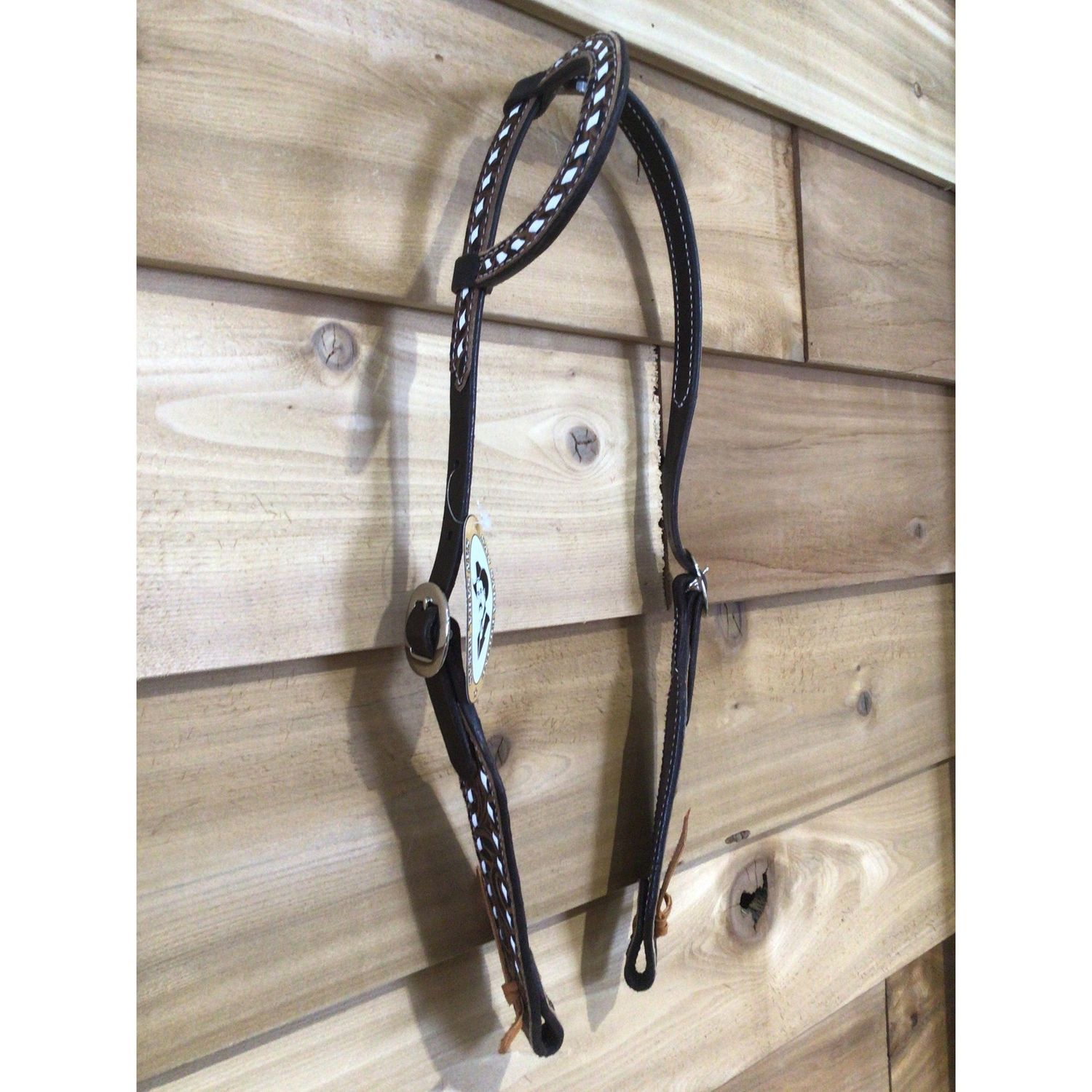 San Saba Equine ChocolateSliding Ear Headstall