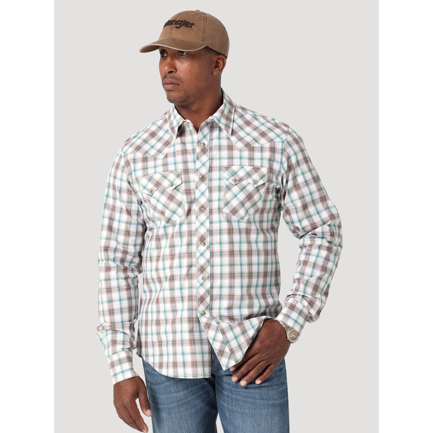 Wrangler Mens Western Retro Core LS SNap