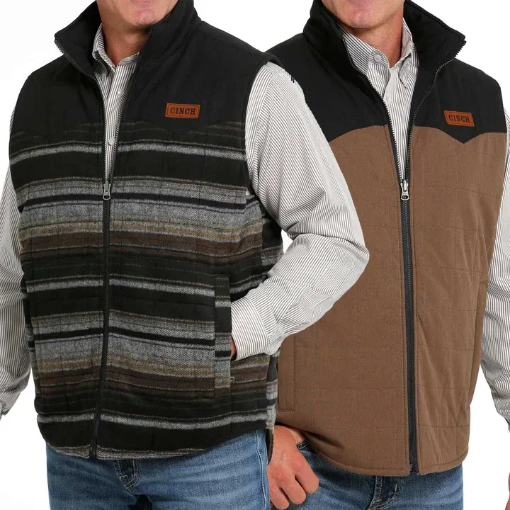 Cinch Men's Reversible Vest - Brown, Size: XS