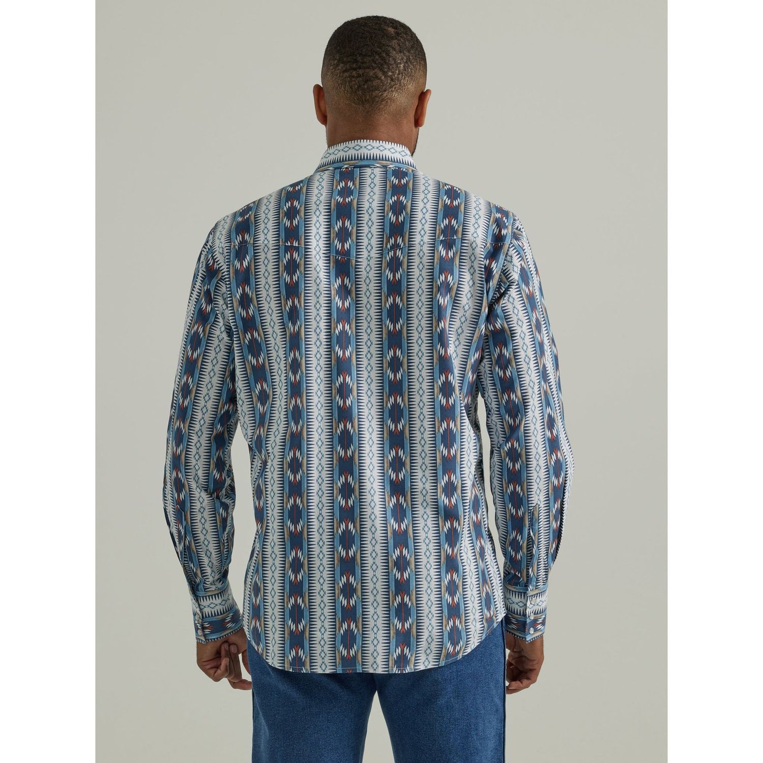 Wrangler Men's Checotah Long Sleeve Shirt - Blue