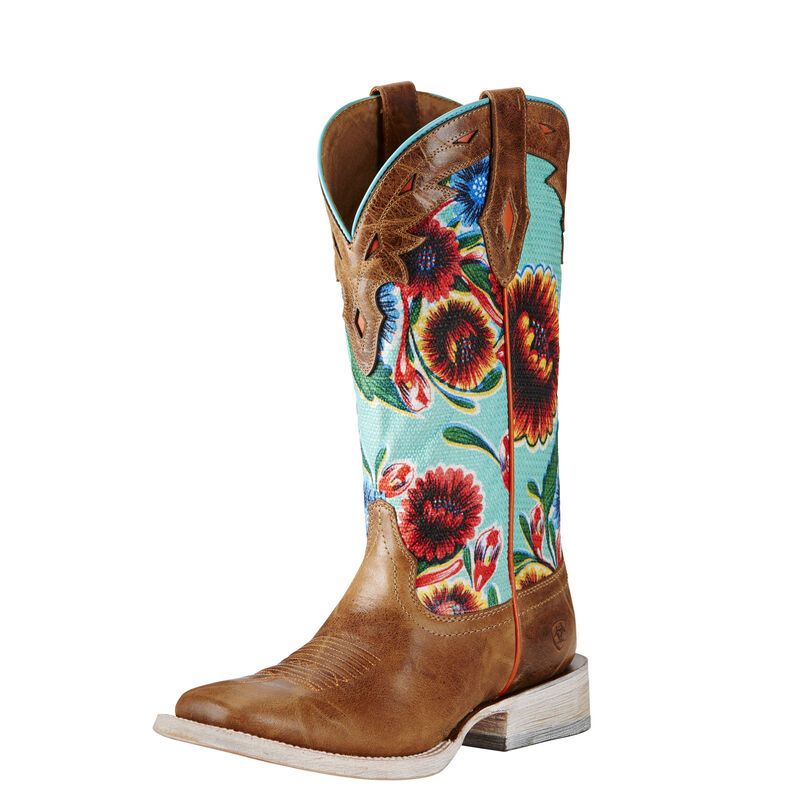 Ariat Womens Circuit Champion Western Boots - Bite The Dust Brown