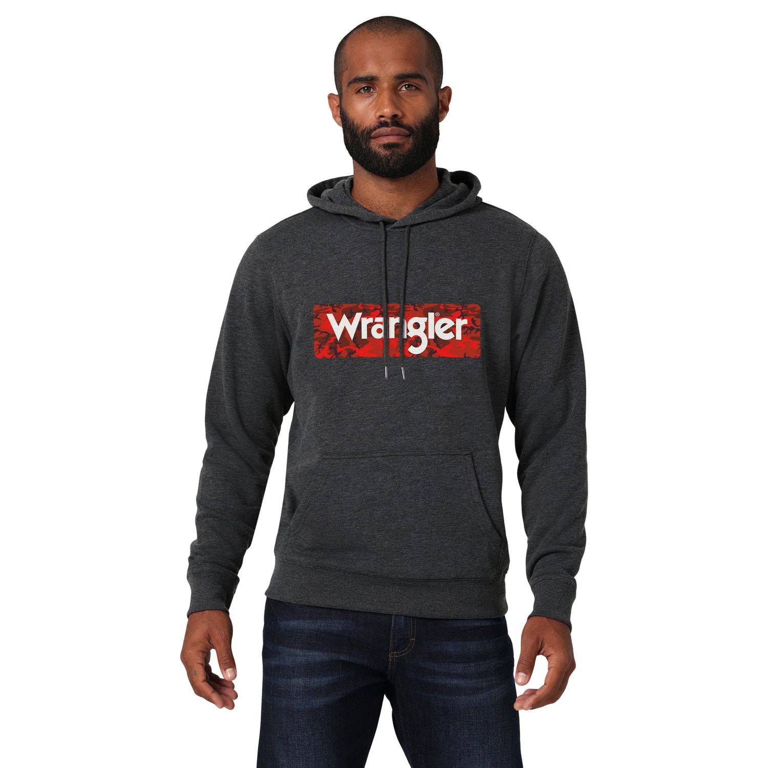 Wrangler Men's Regular Hoodie - Camo Box Kabel