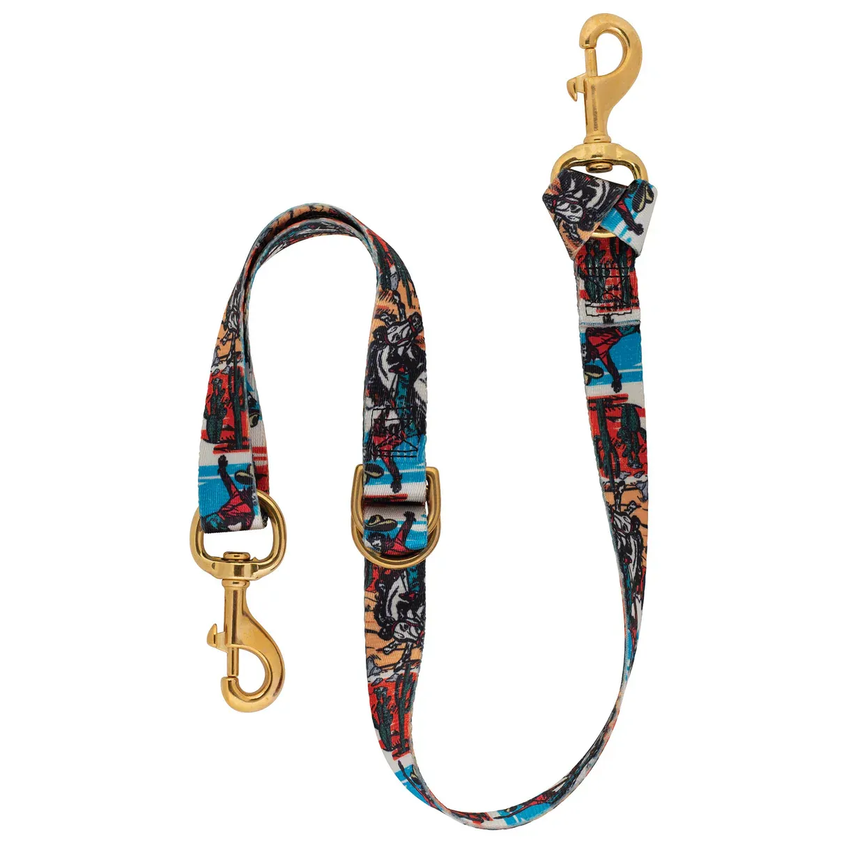 Weaver Patterned Deluxe Horse Tie Down Strap-Assorted Prints, Colour: Bucking Bronc