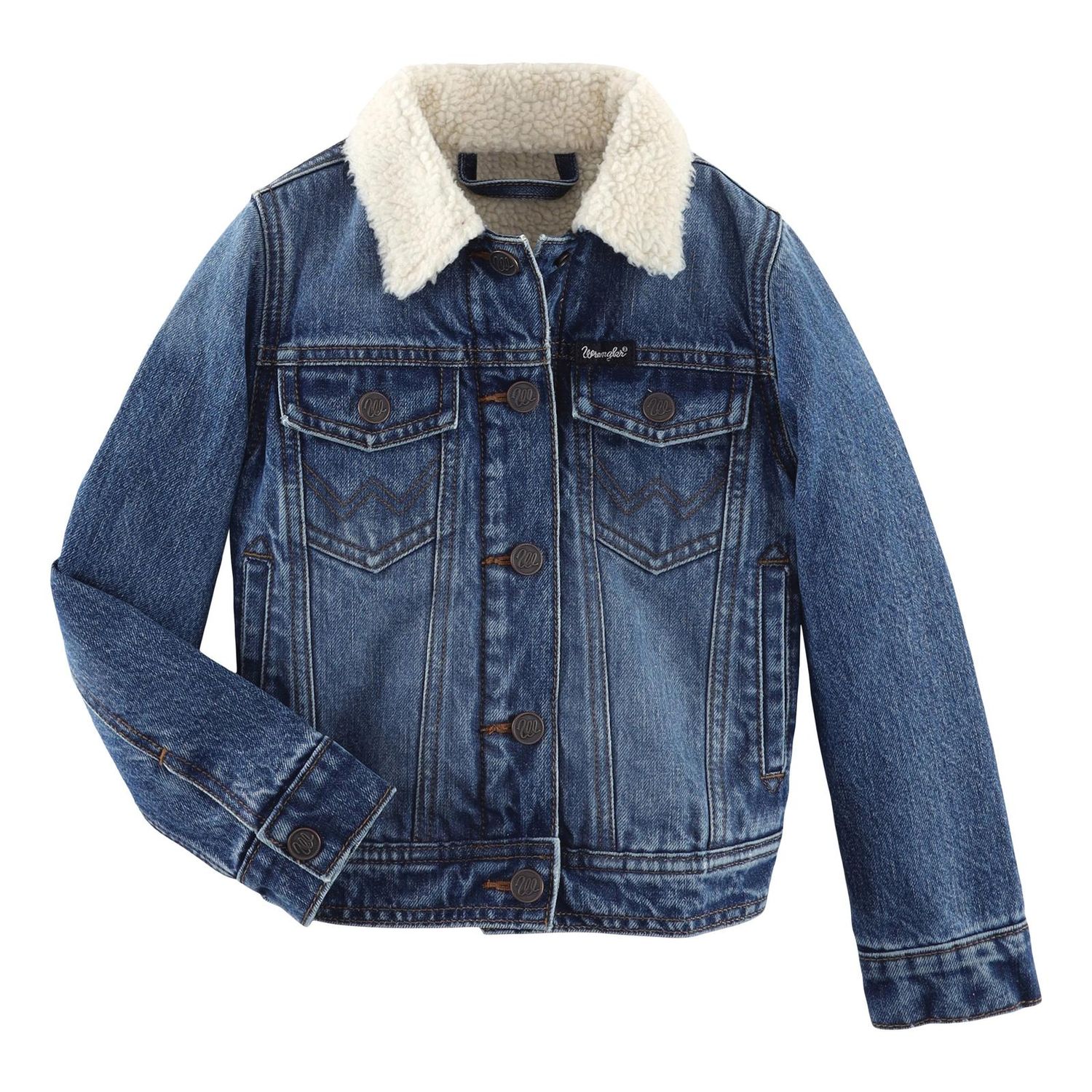 Wrangler Girl's Western Jacket - Blue Denim