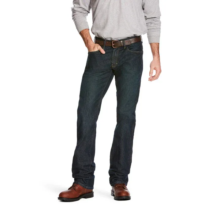 Ariat Men's Rebar M5 Durastretch STK Straight Jean Low Rise - Blackstone, Length: 30, Waist: 28