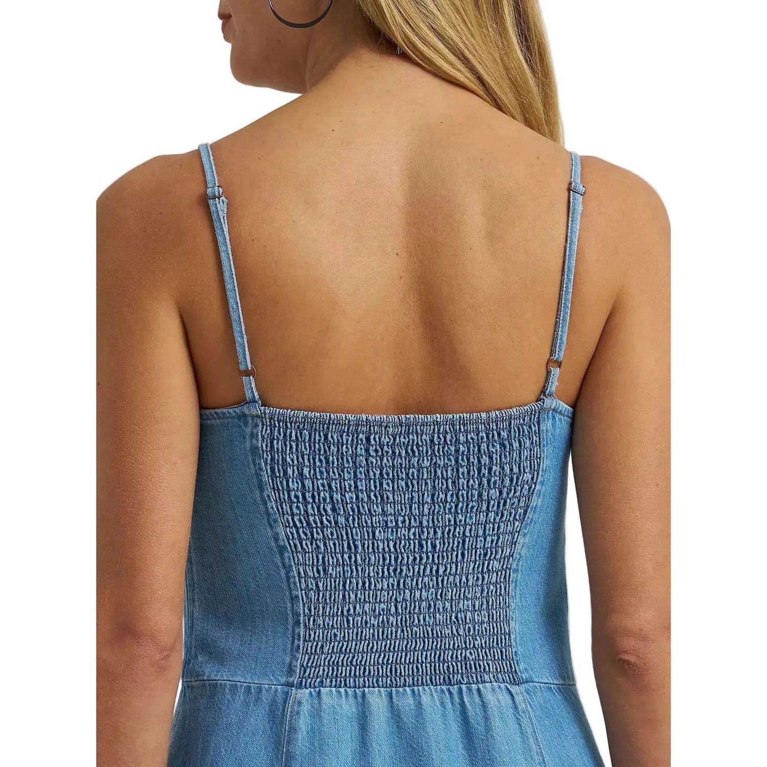 Wrangler Women's Western Punchy Maxi Dress- Mid Denim