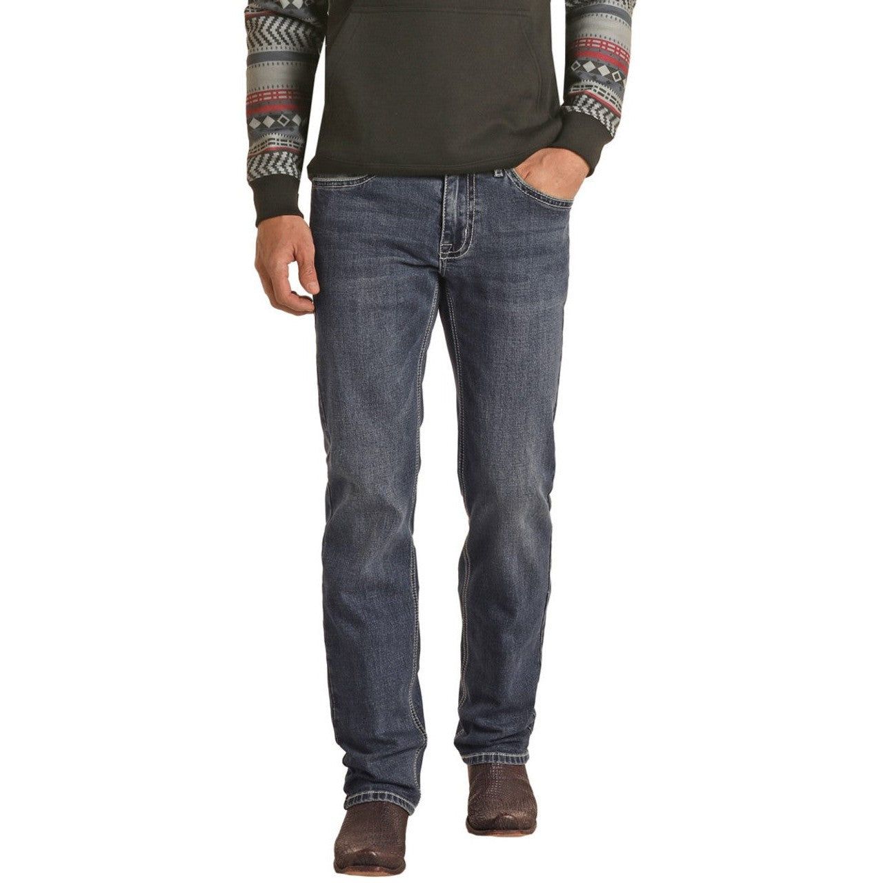 Hooey Men's Revolver Slim Straight Jeans - Dark Vintage