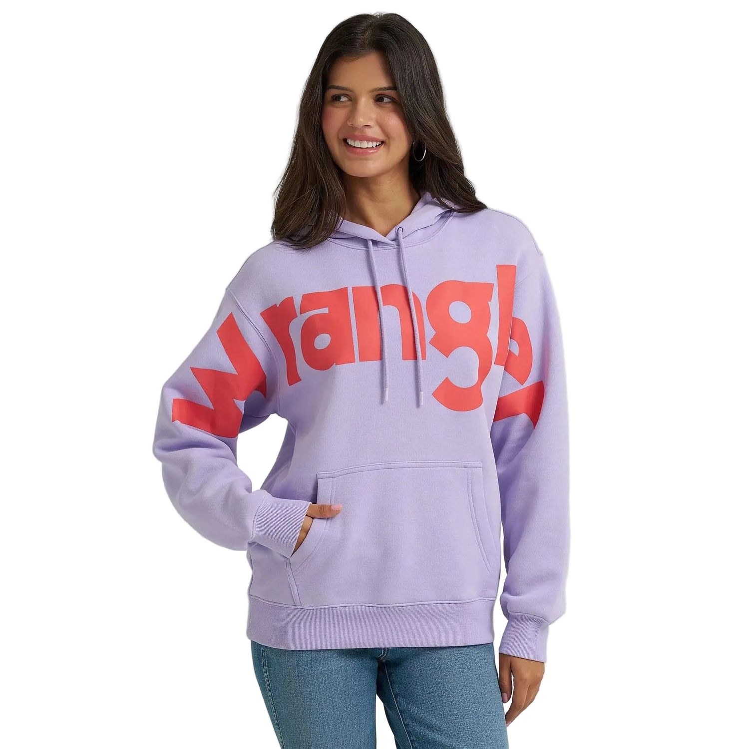Wrangler Women's Wrangler Bold Logo Hoodie - Pastel Purple