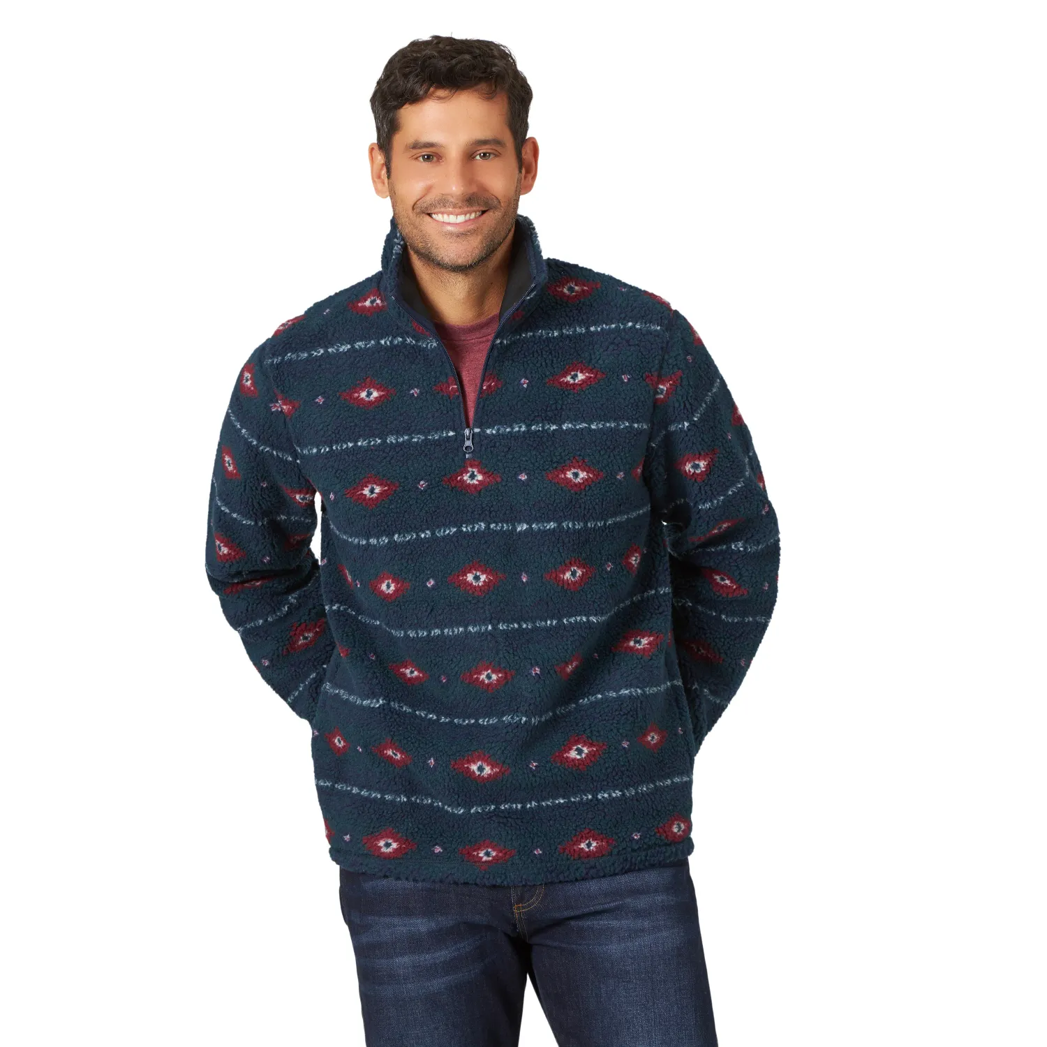 Wrangler Mens Fleece 1/4 Zip Pullover, Size: SMALL