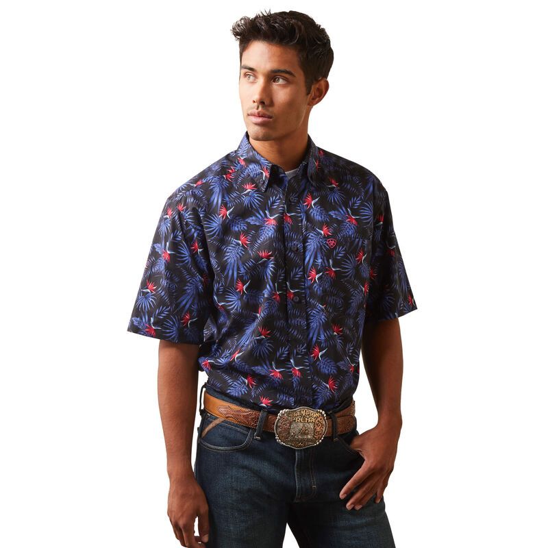 Ariat Mens Ike Fitted Shirt - Black