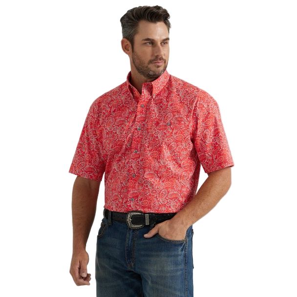 Wrangler Men's George Strait 1 Pocket Short Sleeve Shirt