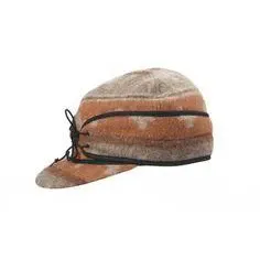 Crown Cap Wool Blend Railroad Hat - Navajo Print, Color: Brown, Size: 6 7/8