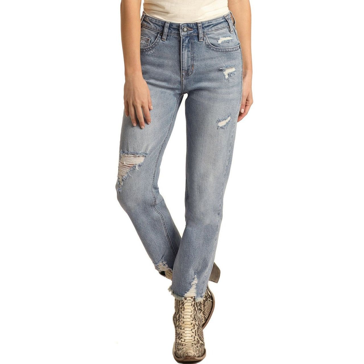 Rock &amp; Roll Junior High Rise Cropped