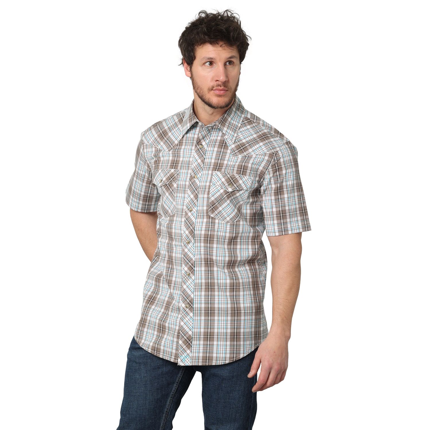 Wrangler Mens Western 20X SS Snap Shirt