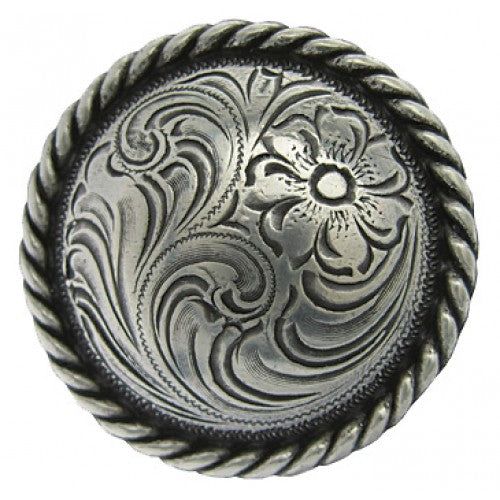 Antique SP Rope Edge Concho