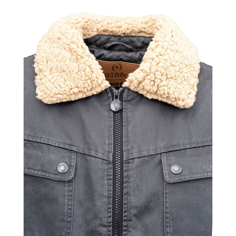 Outback Men's Aviator Jacket- Iron Grey