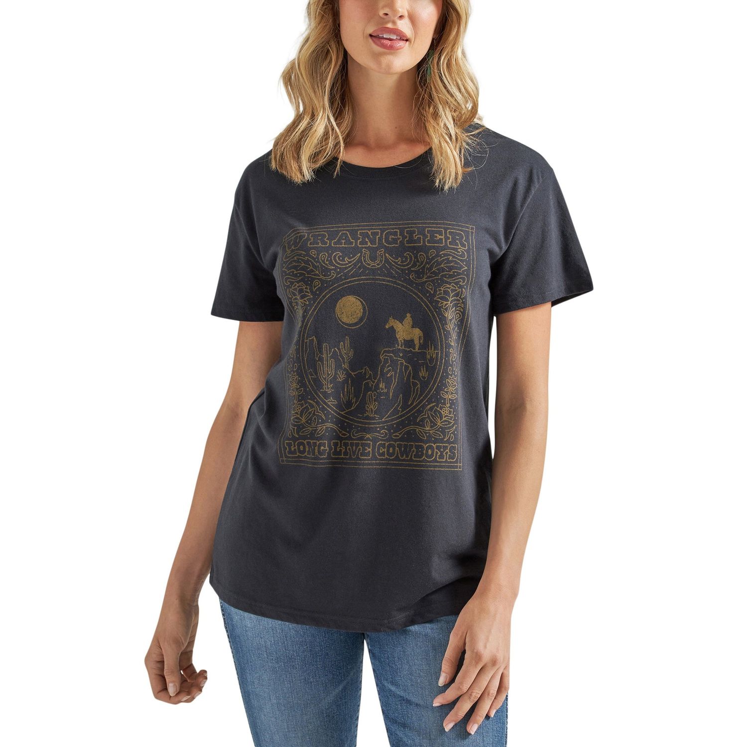Wrangler Women's Retro Boyfriend Fit Graphic T-Shirt - Black